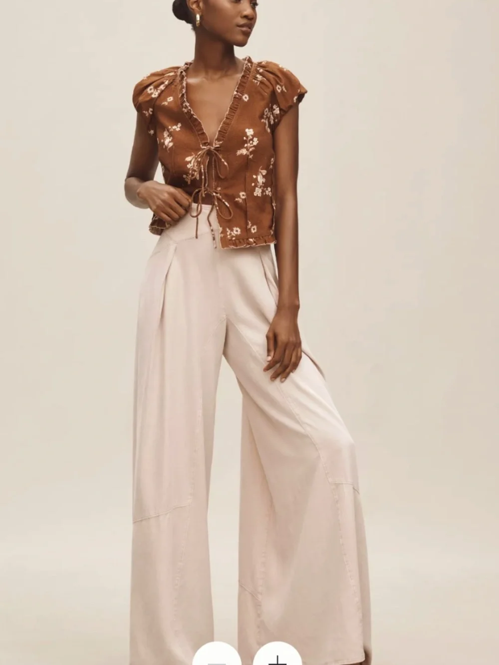 Anthropologie. Pilcro Linen Palazzo Trouser Pants. 28 - Picture 4 of 12